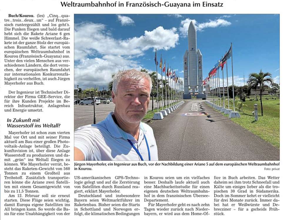 Projektbeteiligung in Kourou